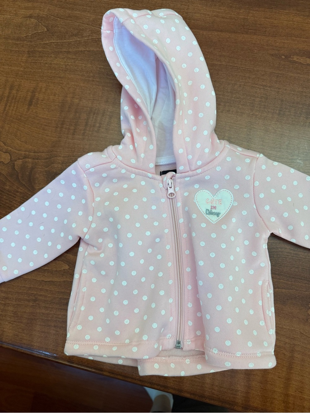DKNY Baby Pink Hoodie 3-6m never worn